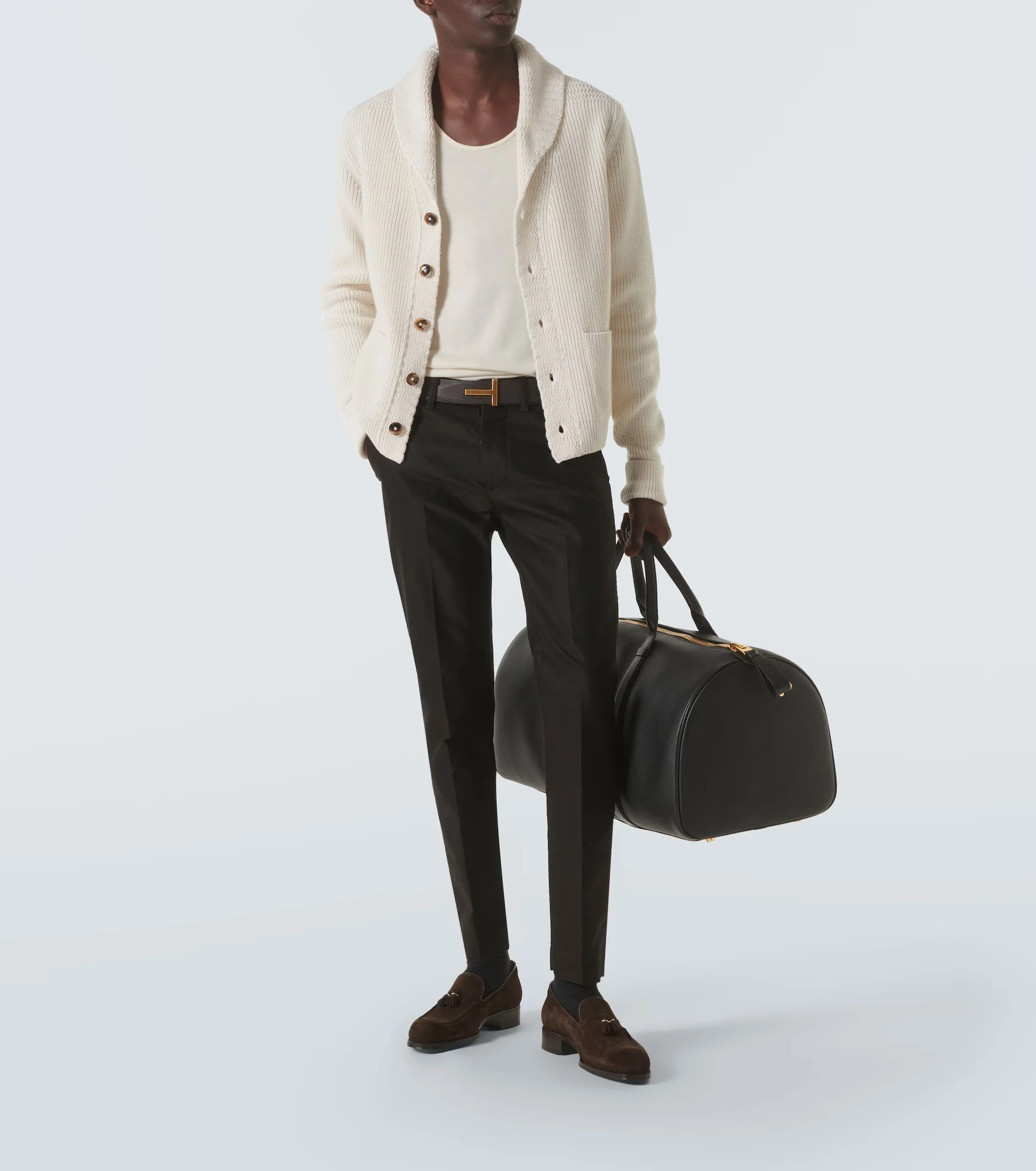 Knitted Cardigan Men 100% Cashmere Sweater Stylish Buttons Shawl Collar Neck Knitwear Knit Men Sweater Cardigan Sweaters For Man