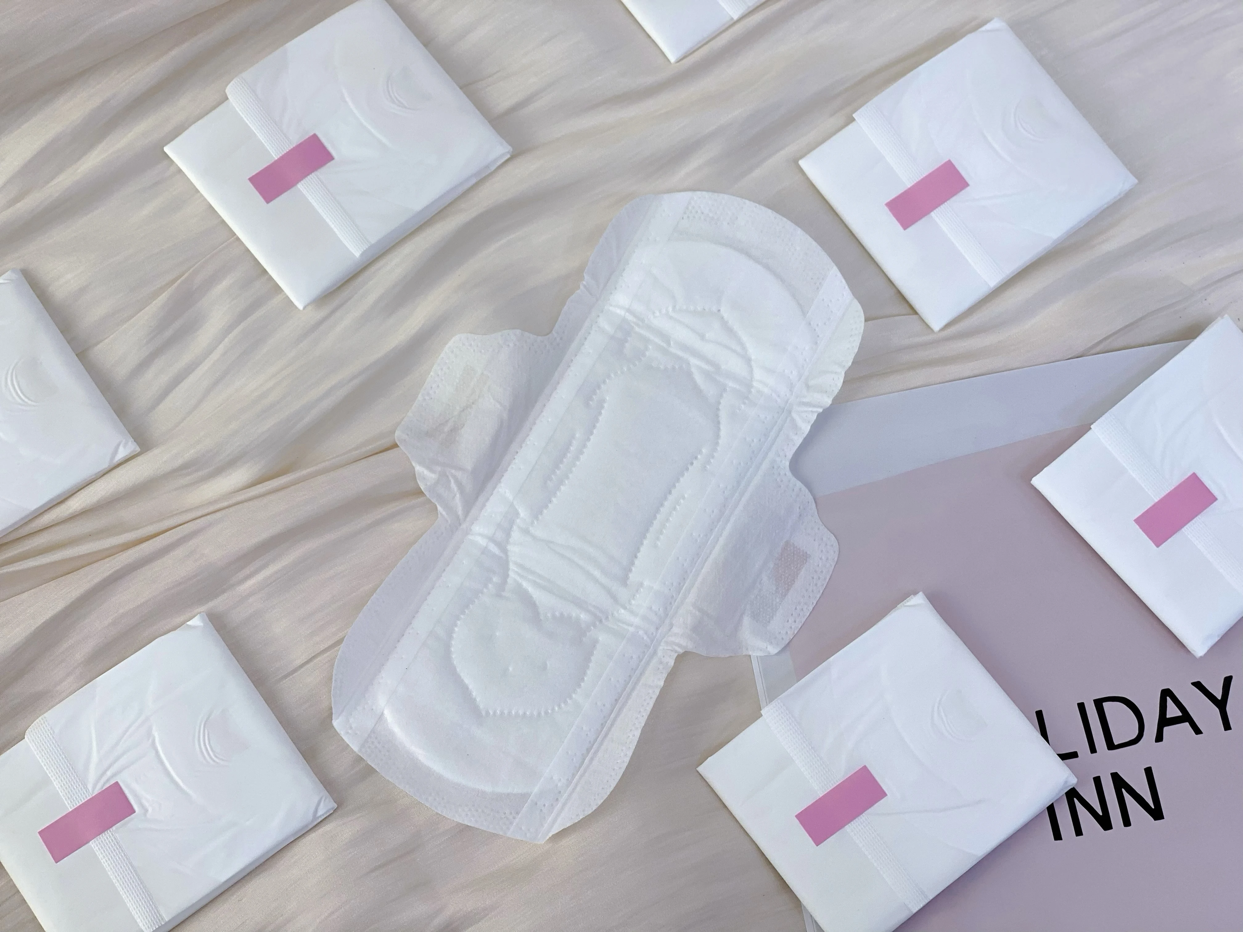 Free Samples First Premium Pure Cotton Biodegradable Sanitary Pads for Export