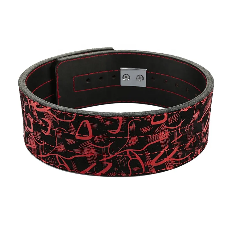 Custom Training Weight Power Lifting Cowhide Belt Lever With Buckle