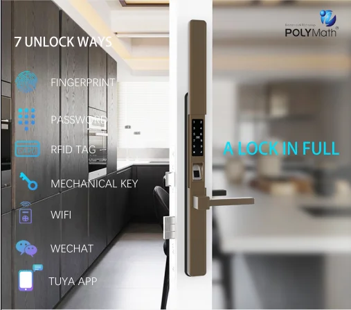 Keyless change smart door lock wifi biometrics fingerprint door lock for Europe with TT lock Tuya App
