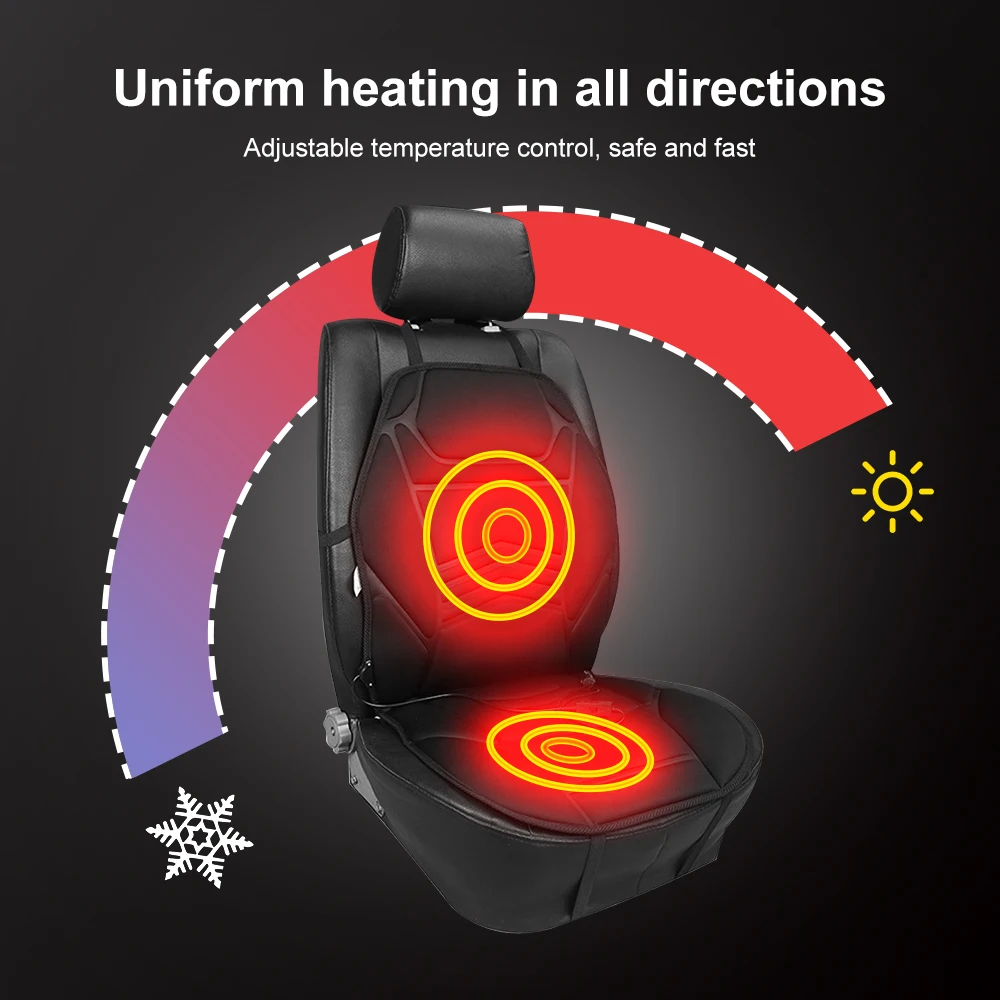 12V Heated Car Seat Cover Seats Heater Universal Auto Heating Seat Mat Electric Cushions Heating Pad Winter Warm Car Accessories