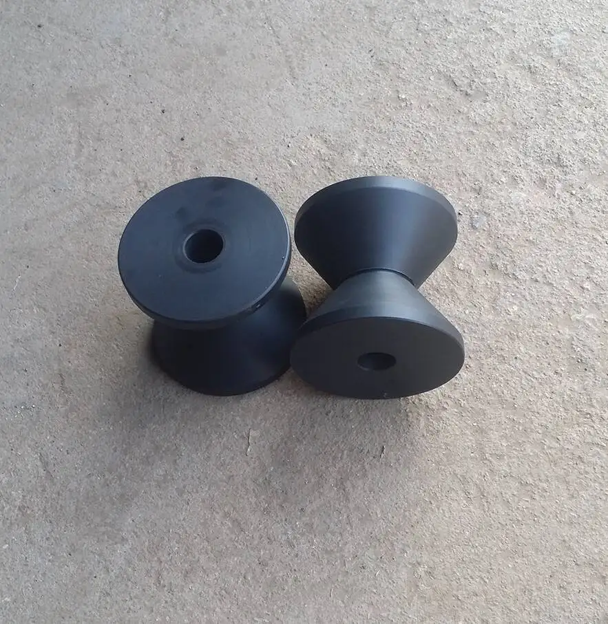 V groove plastic nylon wire rope pulley High wear resistance grey nylon graphite guide rail wheel sheave rail rolling
