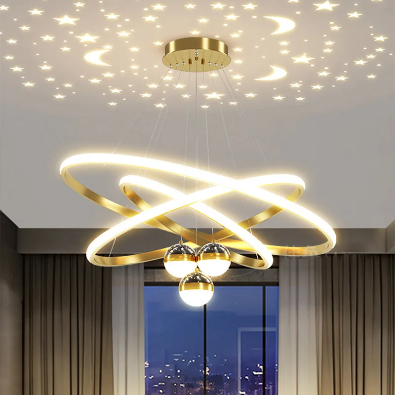 Charming Ceiling Chandelier Adjustable Lighting Starry Sky High Brightness Durable Long Service Life Dimmable