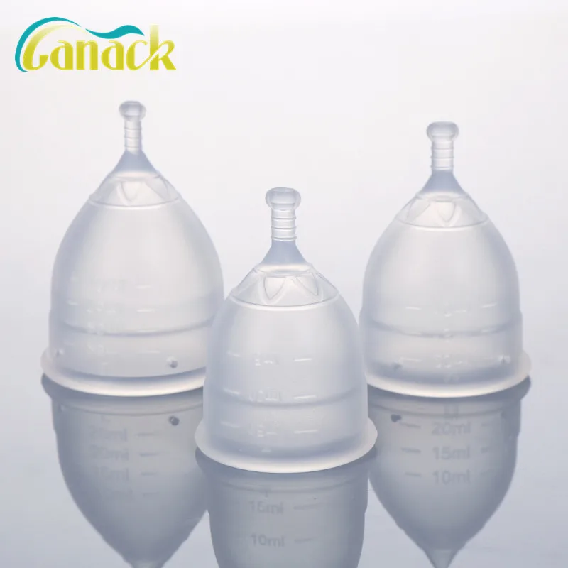 Medical Period Cup Transparent Clear 100% Liquid Silicone Menstrual Cup