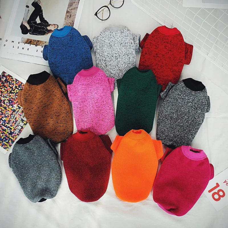 Pet warm  hand  knitted sweater dog winter clothes jacket pet sweater