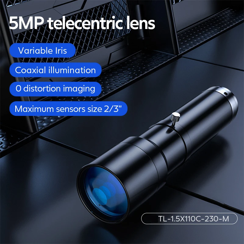 OEM WD 110 мм с высоким разрешением телецентрические линзы 5MP F9.36-F76