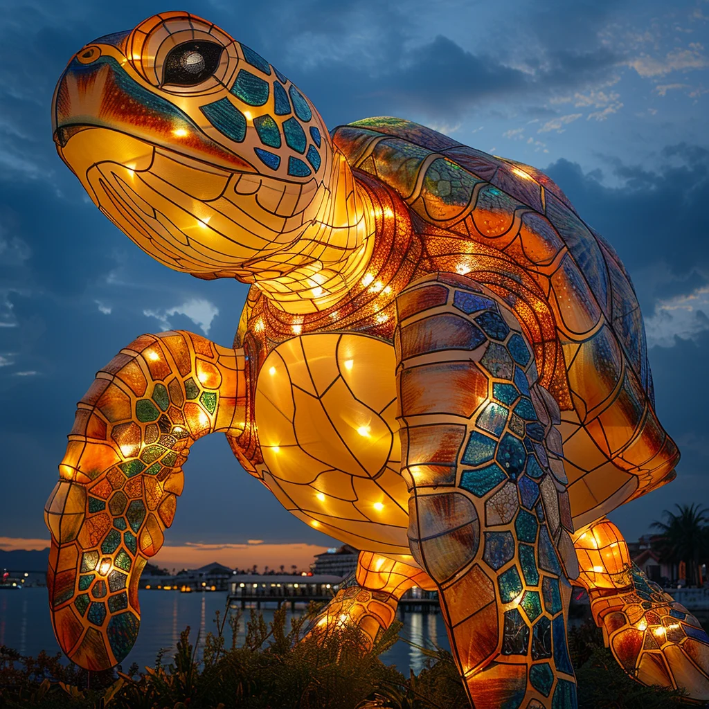 wholesale  Waterproof Marine animal Motif Lights Turtle Underwater Festive Lanterns Christmas  Halloween  Decoration