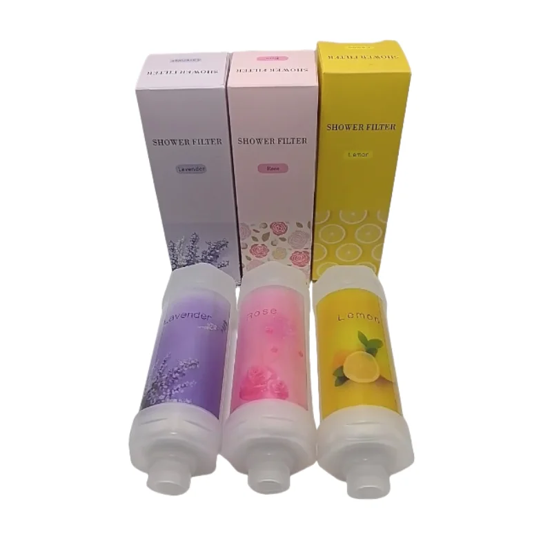 Home Scent SPA Aroma Vitamin C Shower Filter for Bath Anti-aging Skin Care Removing Chlorine  Rose Lemon Lavender Fragrance