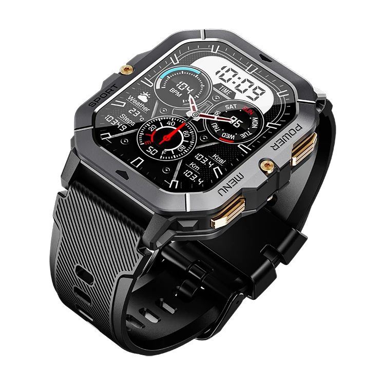 C28 Smart watch 1 ATM Waterproof 2.02inch Screen 410mAH Big Battery Watches BT Call 100+ sports modes smartwatch