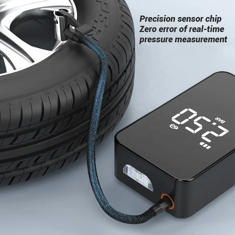 LED Light Air Pump Compressor Pump Power Bank Electric High Pressure Portable Car Air 6000mAh Motorcy Tyre Inflator Air Pump