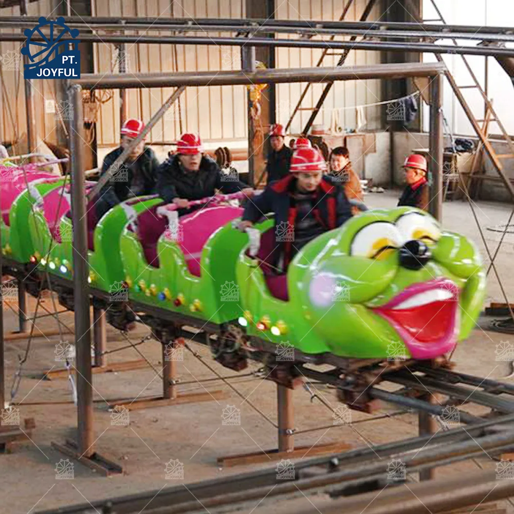 Cheap Price Cartoon Animals Amusement Park Sliding Rides Caterpillar Mini Roller Coaster for Sale