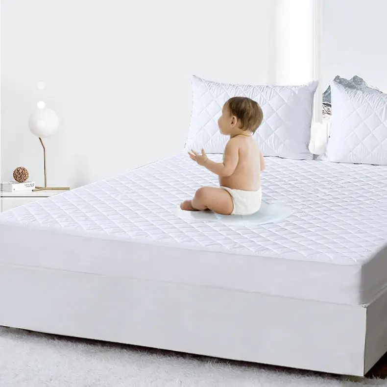 Wholesale Custom Water Proof Bed Sheet Cover stretchable deep pocket 5 Star Hotel  King Size Waterproof Mattress Protector Cover