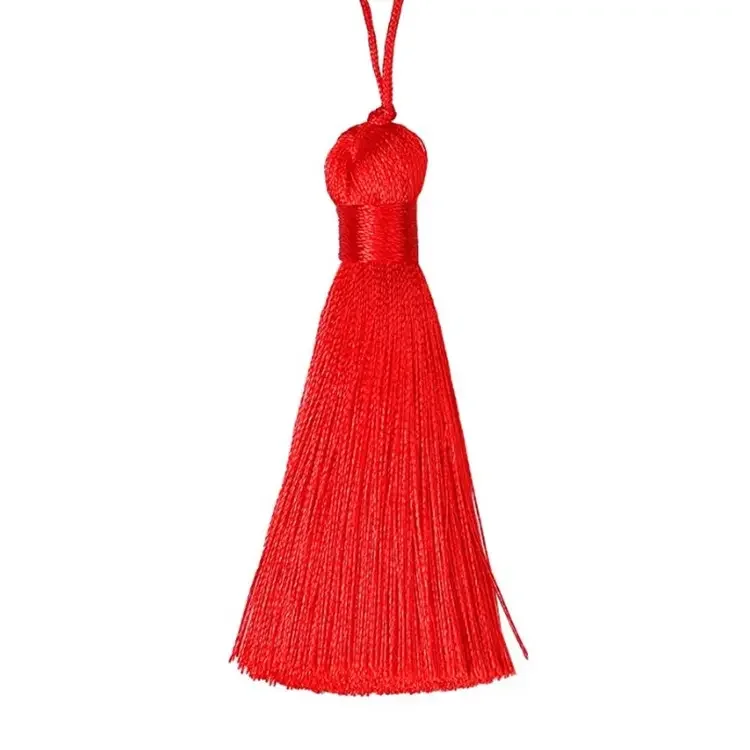 Wholesale 5cm Polyester Silk Tassel Fringe Brush Tassels for Crafts DIY Jewelry Findings Home Decor Sewing Curtains Accessories