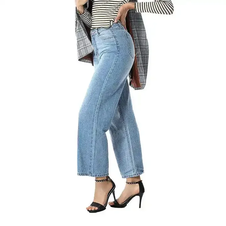 Hot Sale Sustainable Denim Skinny Jeans Ladies Men Recycled Repreve Polyester Jeans