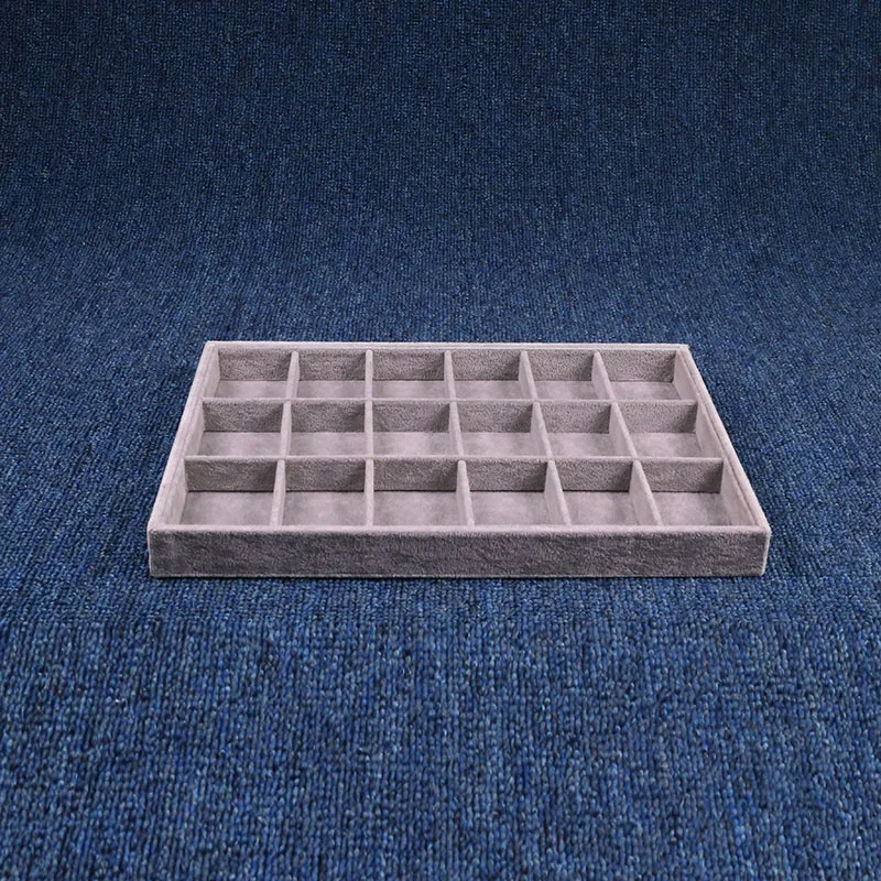 Hot Sell Customize Soft Velvet Material Rectangle Shape Jewelry Earring Display Tray