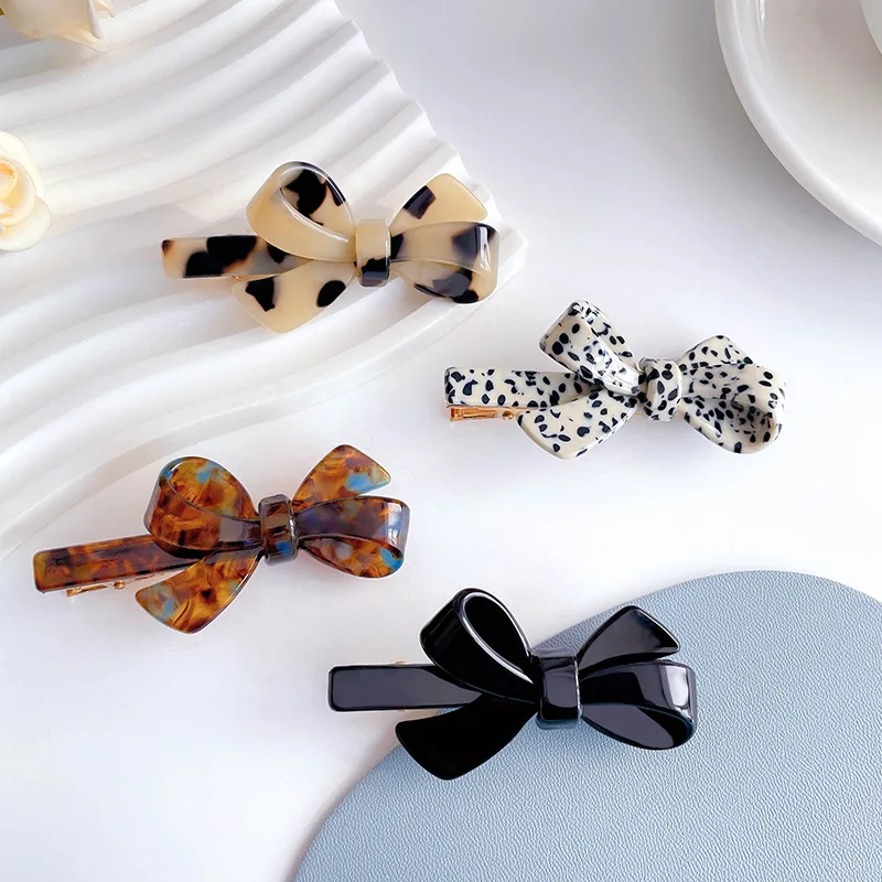 Korean three-dimensional bow acetate hairpin sweet hair accessories