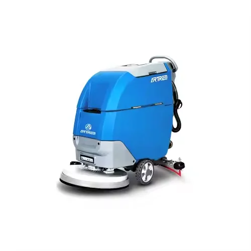 ARTRED Hand Push Scrubber Walk-Behind Street Electric Cleaner Manual Scrubber Airport Cleaner with CE Certificate