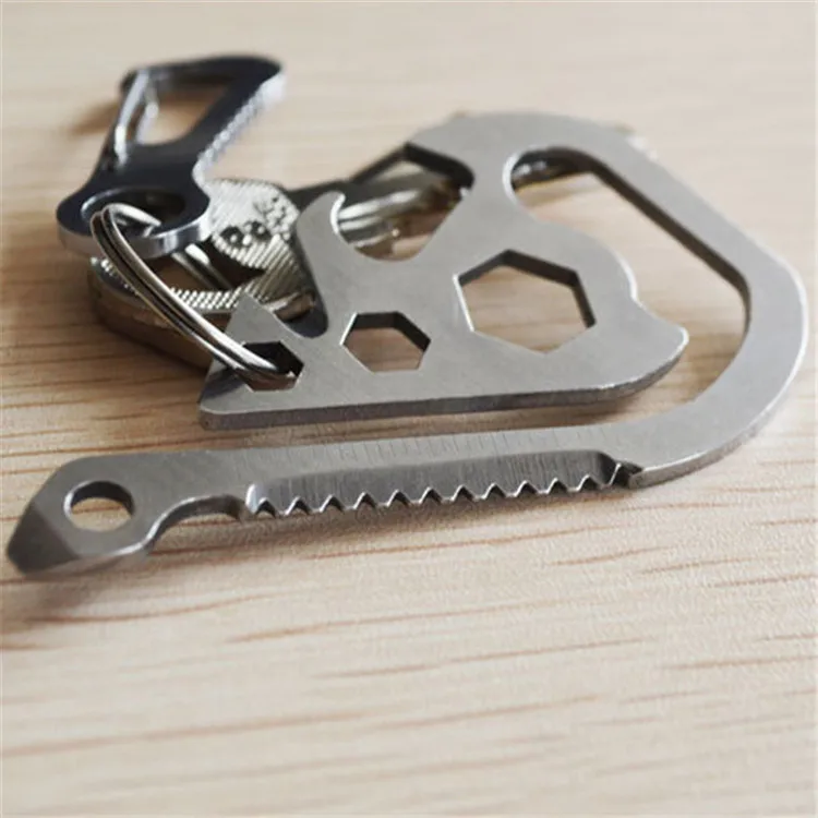 Multi-Function Keychain Outdoor Portable EDC Gadget Stainless Steel Hex Wrench Opener