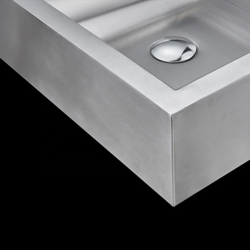 Wholesale manufacturer custom counter top stainless steel wash basin bathroom