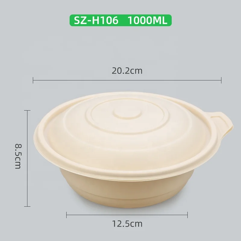 Take away fast food box lunch bowls biodegradable food packaging container corn starch lunch box