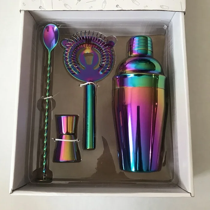 Stainless Steel Premium Quality Bar Tools Set of 7 pc with wooden stand