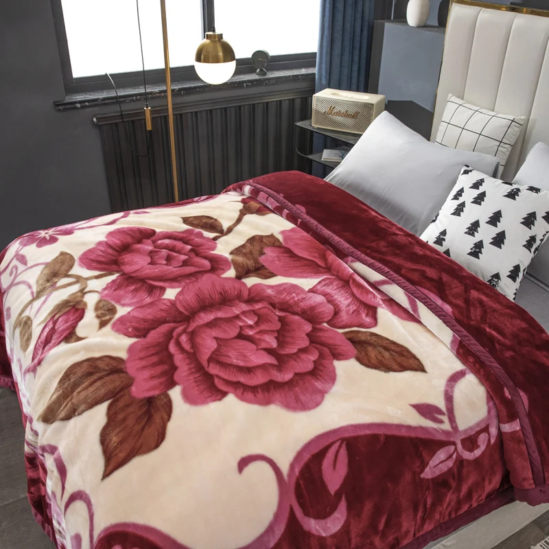 Customize Soft Warm Coral Fleece Blanket For Home