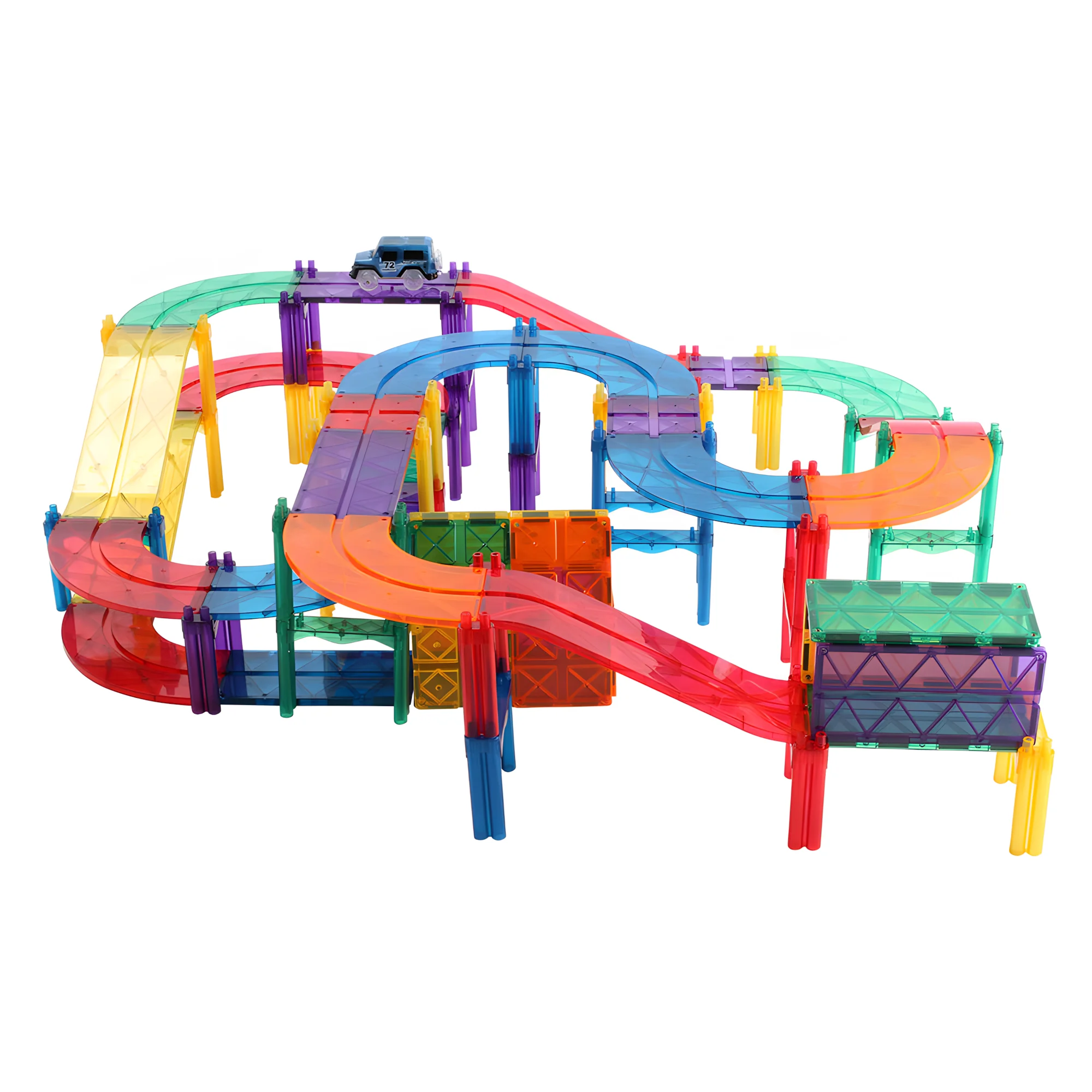 Good Quality Ball Run Racing Track Assemble Game Pipes Building Magnetic Blocks Toy Set For Kids Toys