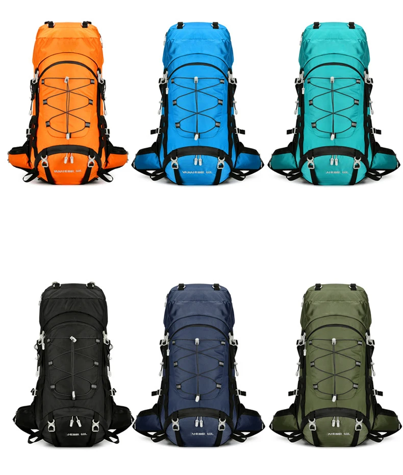 Waterproof Lightweight Trekking Mountaineering Backpack Camping Hiking Backpacks with Rain Cover