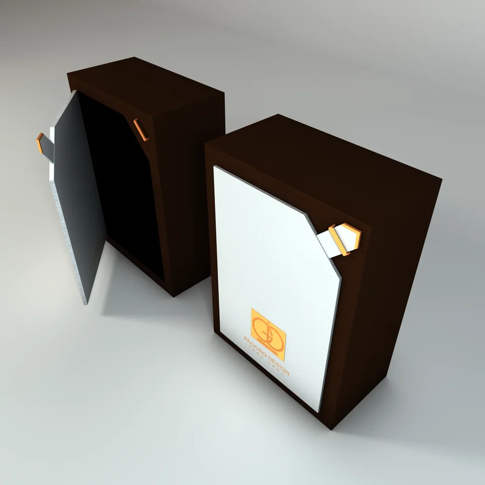 Luxury Customized Package for Perfume Packaging Crepe Paper Rigid Box with Leather Buckle Cosmetic  Gift Box