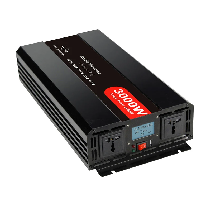2020 factory direct sale pure sine wave 3000w 12v to 110v power inverter which model number is P-3000