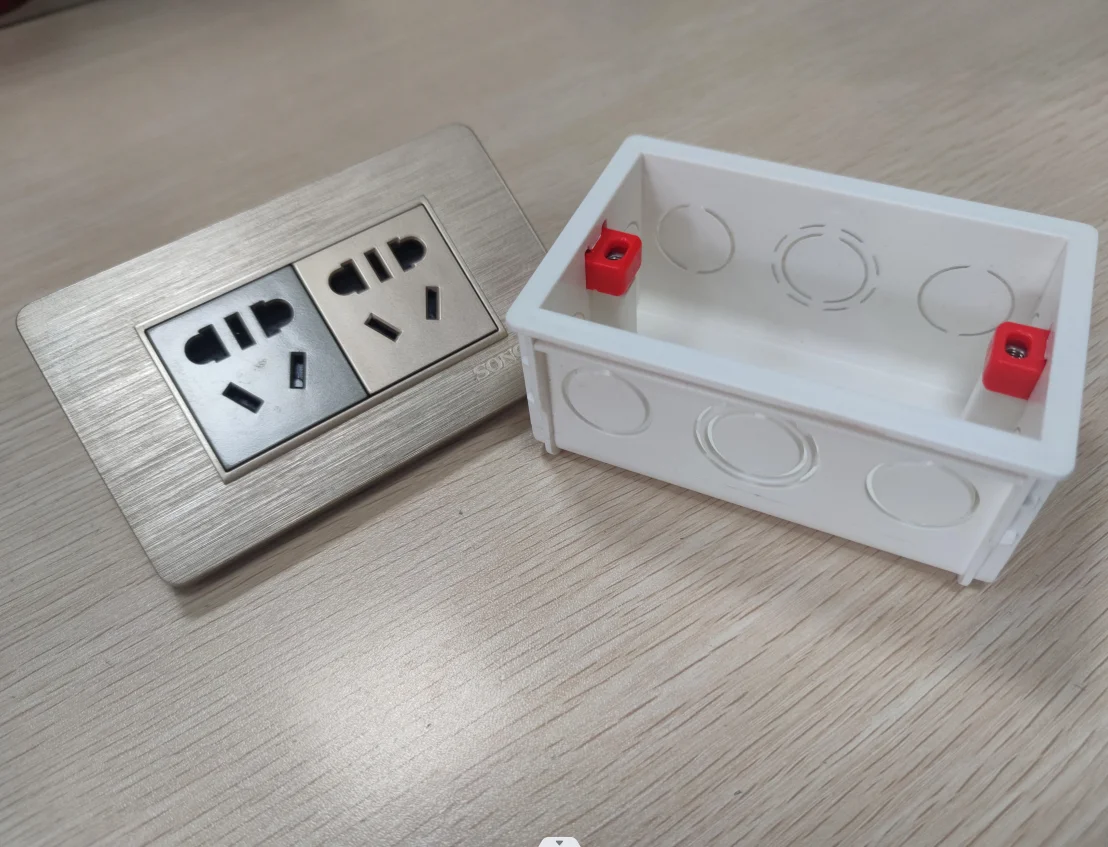 Baili 118 type 50H PVC mounting  box Electrical enclosure white switch socket  box junction box