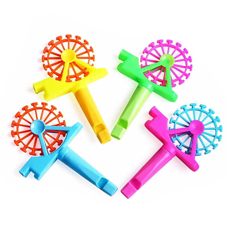Assemble Ferris Wheel Design Small Baby Whistle Cheap Plastic Mini Whistle Toy For Sale