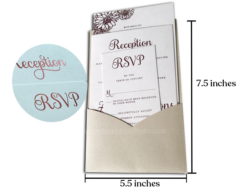 4*6 600gsm plain wedding invitations card gold foil wedding greeting cards messages