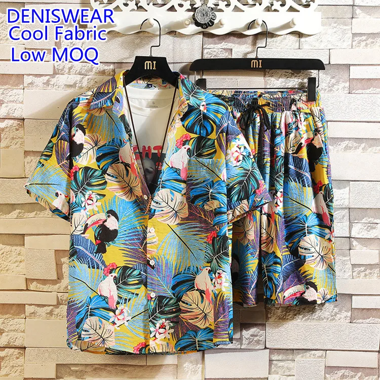 Men's Custom Pattern Aloha Cannabis Hawaii Shirts Regular Fit Summer Shirts Casual Poplin Fabric Customized Woven for Adult