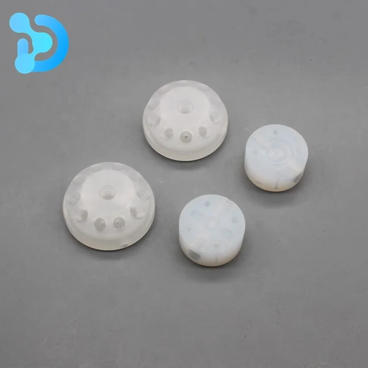 Dechengwang OEM wholesale pvdf ptfe parts polymer material backup PTFE piston ring fluid handling valve head