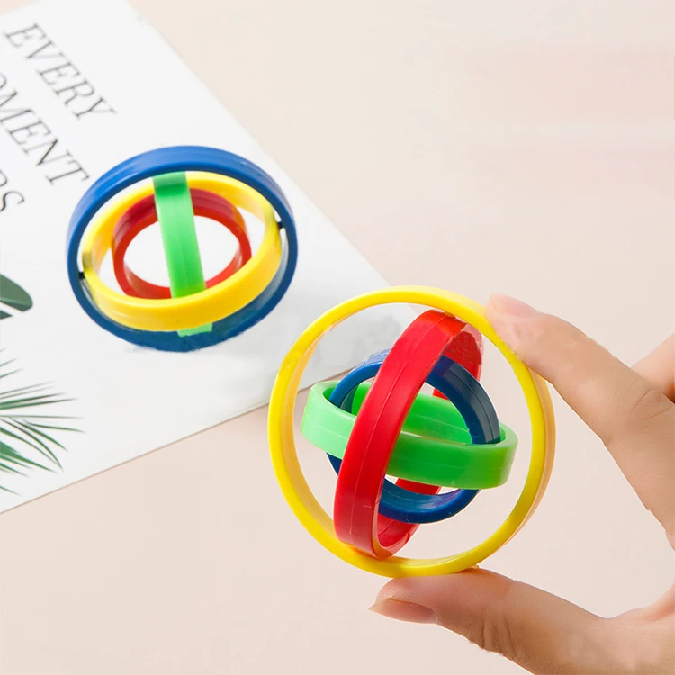 2021 new creative magic finger fight spinning top 360 rotation of finger ring sensory toy Finger Push round Toys