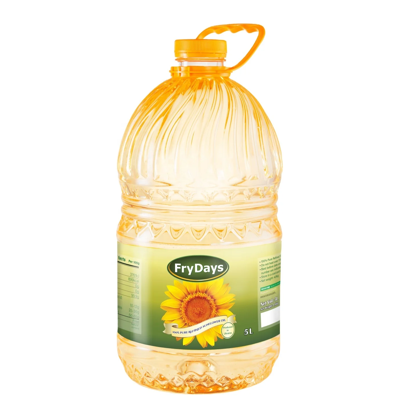 FRYDAYS 100% Pure Refined Sunflower Oil, 20L plastic tins, Ukrainian origin