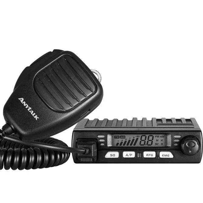 Anytalk Wireless mobile radio Hands Free Walkie Talkie With Base Station 8W Car Mount CB band Radio with Large Screen Display