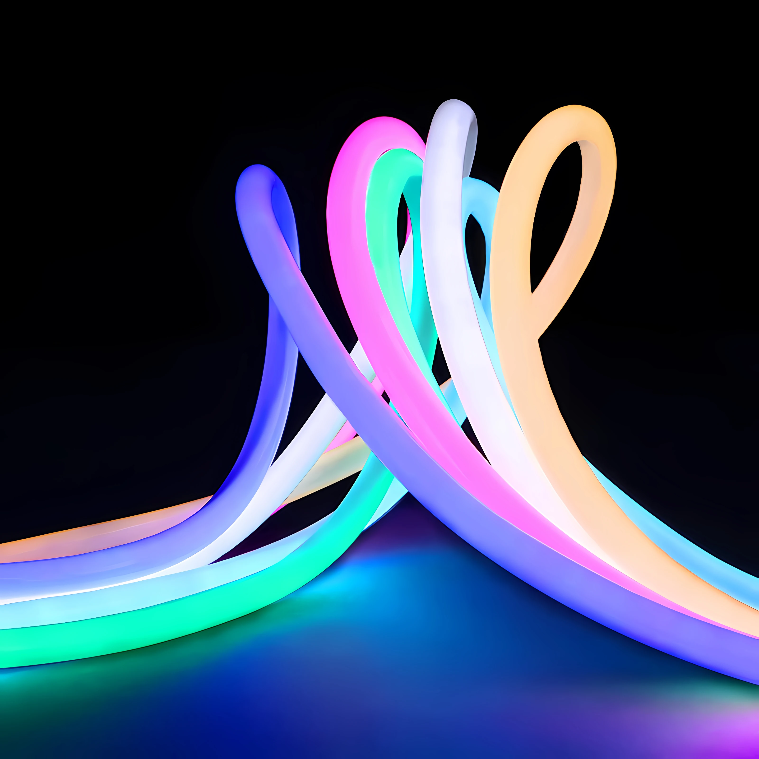 Гибкая 360 градусов Rgb неоновая трубка Luces уличная Водонепроницаемая лента для линейного освещения