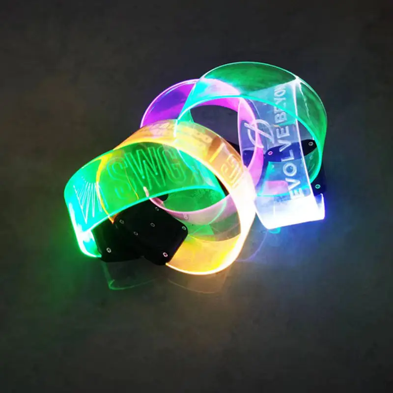 Wholesale TPU flashing led bracelet cosmic magnet led wristband for concert event party