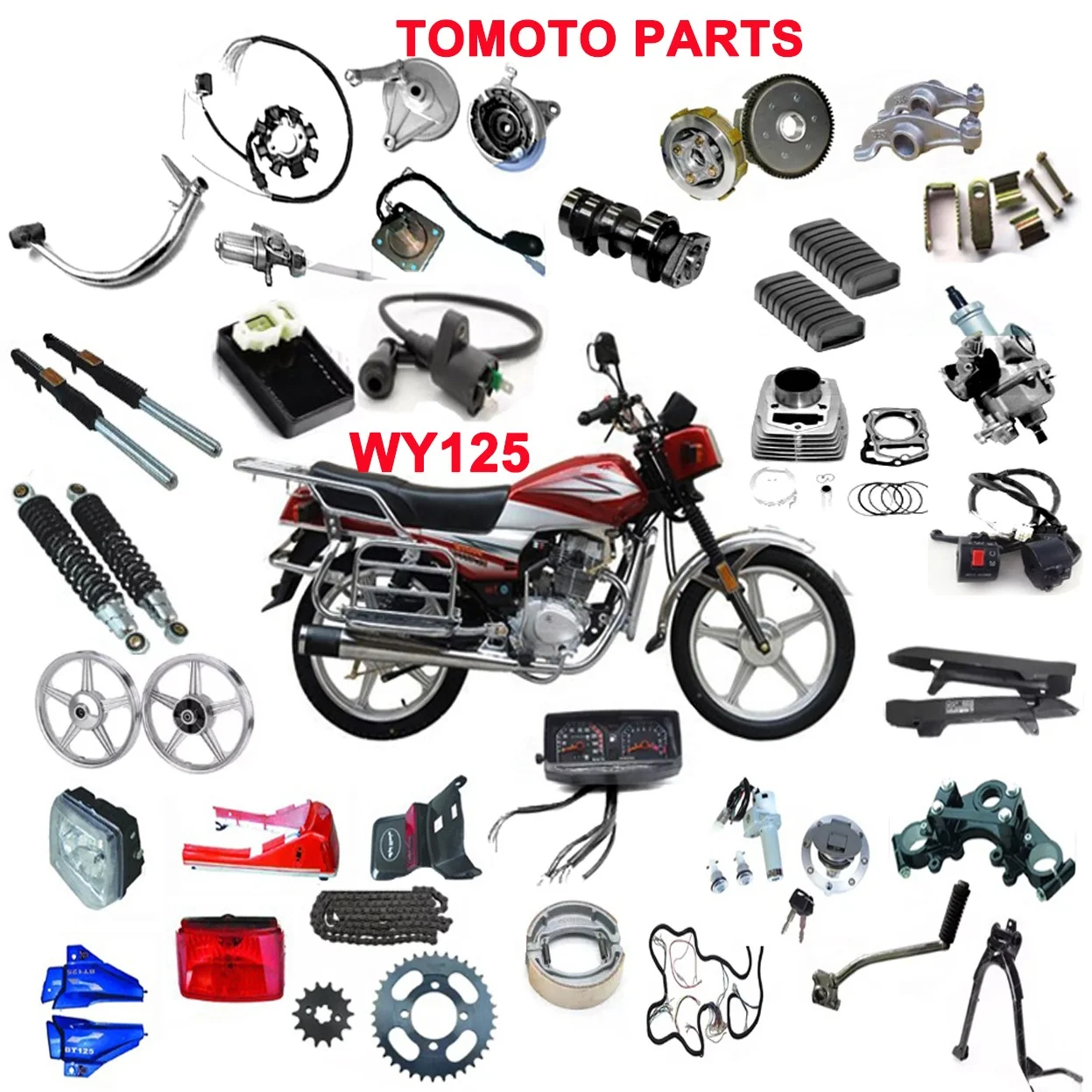 Низкая цена WY125 мотоциклетные запасные части и Acessórios y все случаи с repuestos de motocicleta о GL con