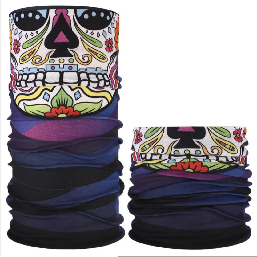 OEM цифровая печать Хэллоуин лицо шарф трубка Мути-функциональный Череп Клоун банданы