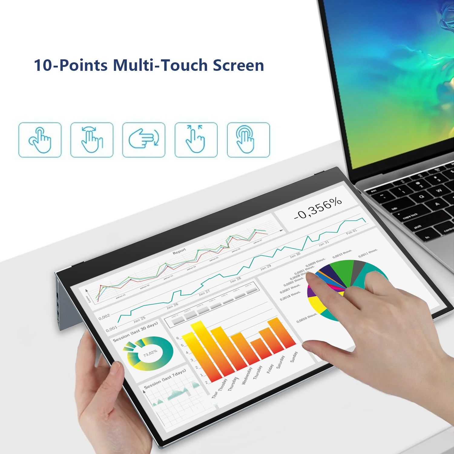 OEM 4K 15.6 Inch High Brightness Portable Monitor Touch Screen IPS UHD LCD USB-C Monitor For Laptop Smartphone