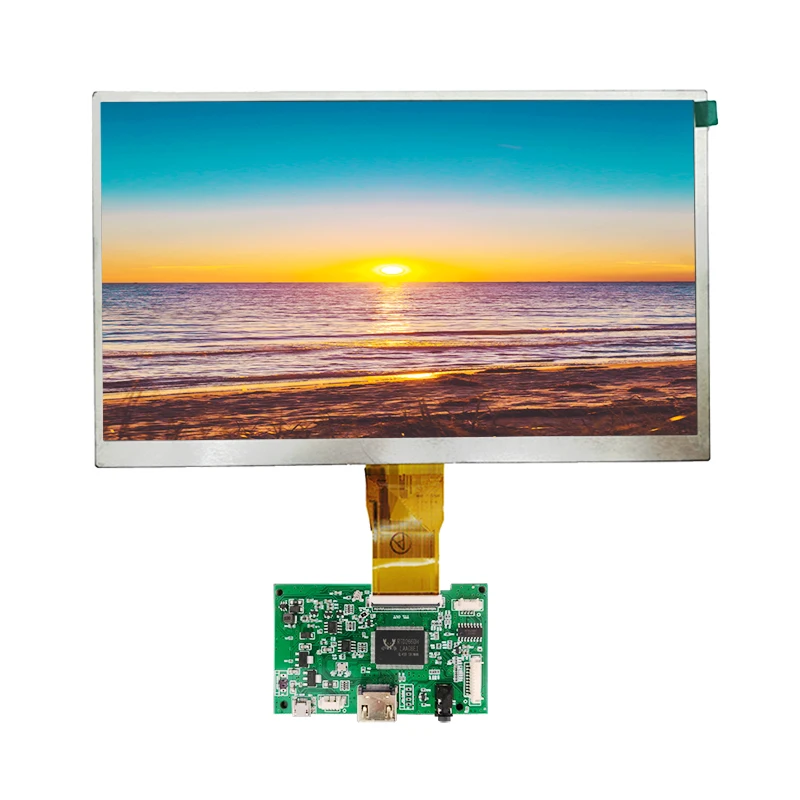 Factory Manufacturer Custom LCD Display Panel 10 7 inch USB TFT LCD Panel LCD Module Display IPS 1024x600 50pin hmi Driver Board