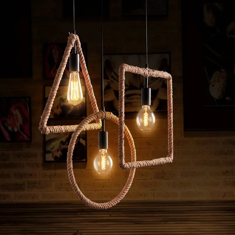
Industrial Edison Bulb Pendant Hanging Lamp for Living Room Kitchen Dining Room Loft Hallway Retro Interior Decorating Luminary 