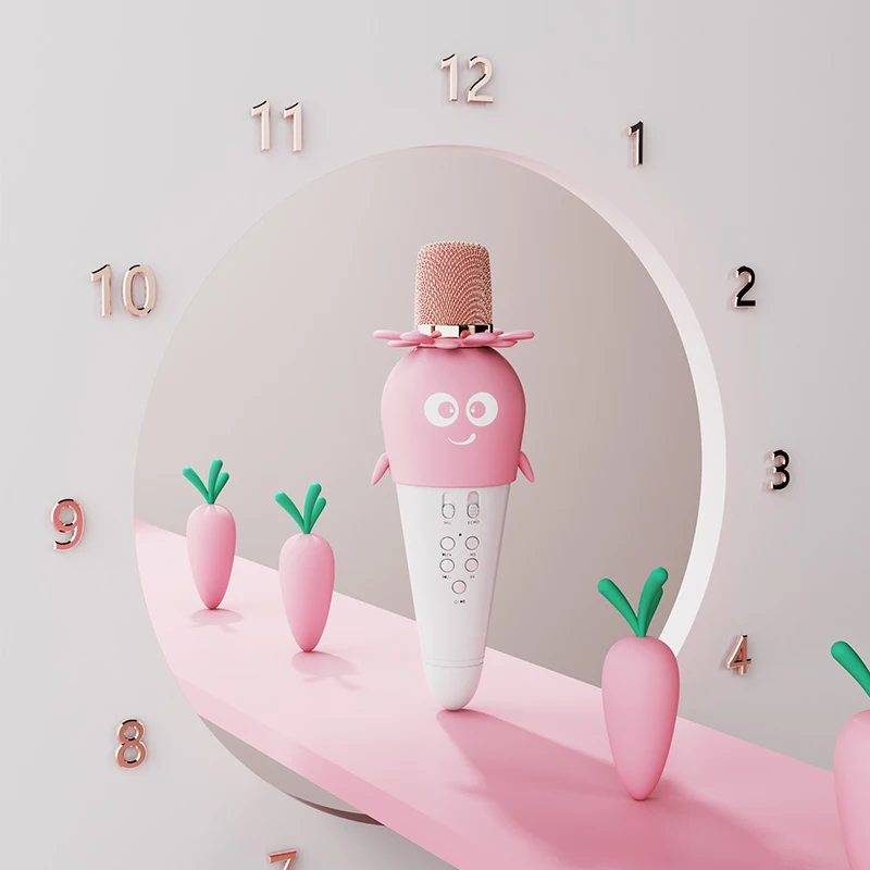 Amazon Top 1 Kids Portable USB Mini KTV Music Room Speaker 2 in 1 Wireless Karaoke Microphone