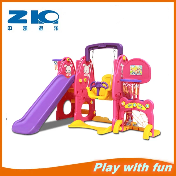 
baby 3 in 1 plastic slide with swing set for sale 