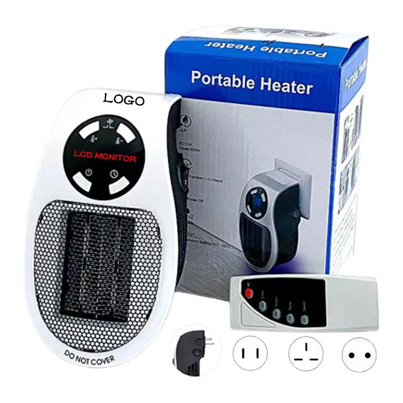 Электрический мини-нагреватель, портативный штепсельный нагреватель для ванной комнаты, зимний теплый настенный выход, удобный керамический нагреватель с положительным температурным коэффициентом