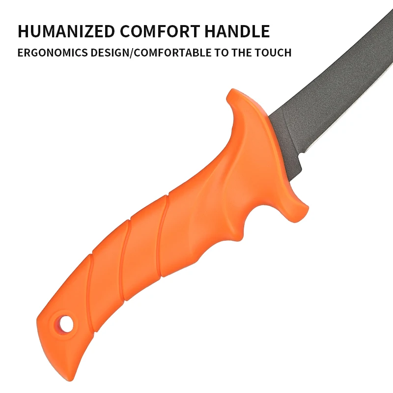 Non-Stick Coating PP+TPR Handle Stainless Steel 7/9 inch Outdoor Camping Cutting Fishing Kitchen Filleting and Boning Knife