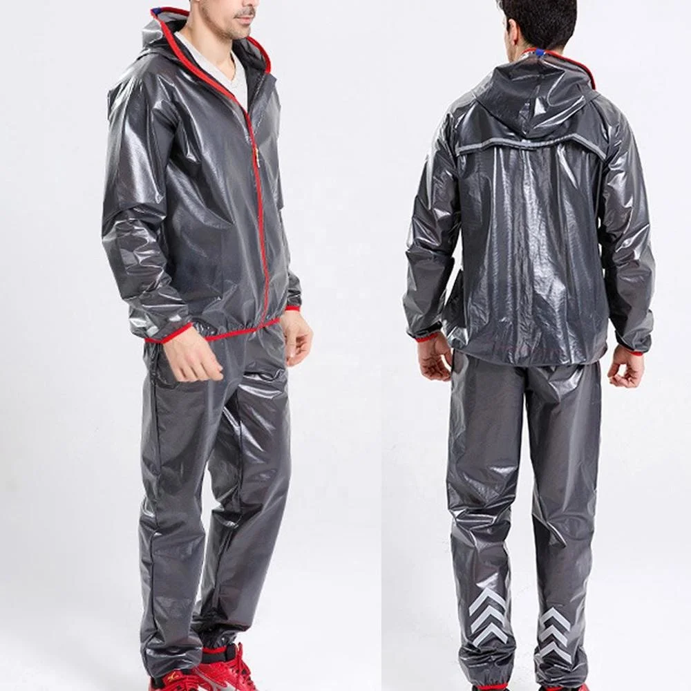 
high quality Fashionable hiking thick safety hooded adult raincoat women red rain suit with custom logo 